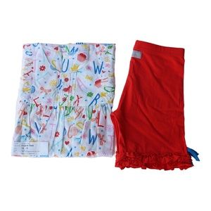 Eleanor Rose Alphabet Lorna Top Red Knit Shorts Set Size 14/16